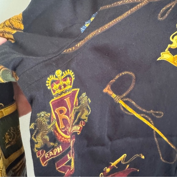 Vintage Ralph Lauren Equestrian Print Shirt L - Picture 8 of 12